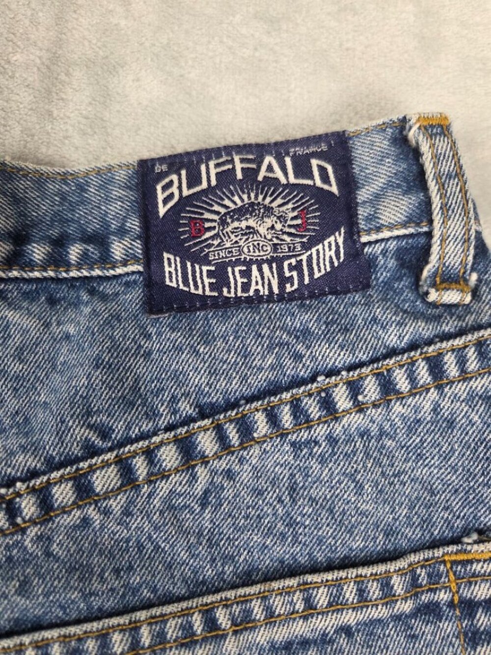 Vintage 90s/Y2K Buffalo "Forever a Legend" Button-Front Denim Midi Skirt Button - Picture 8 of 12